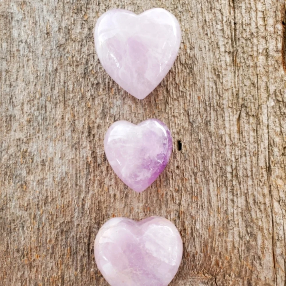 3 amethyst hearts - Picture 1 of 1